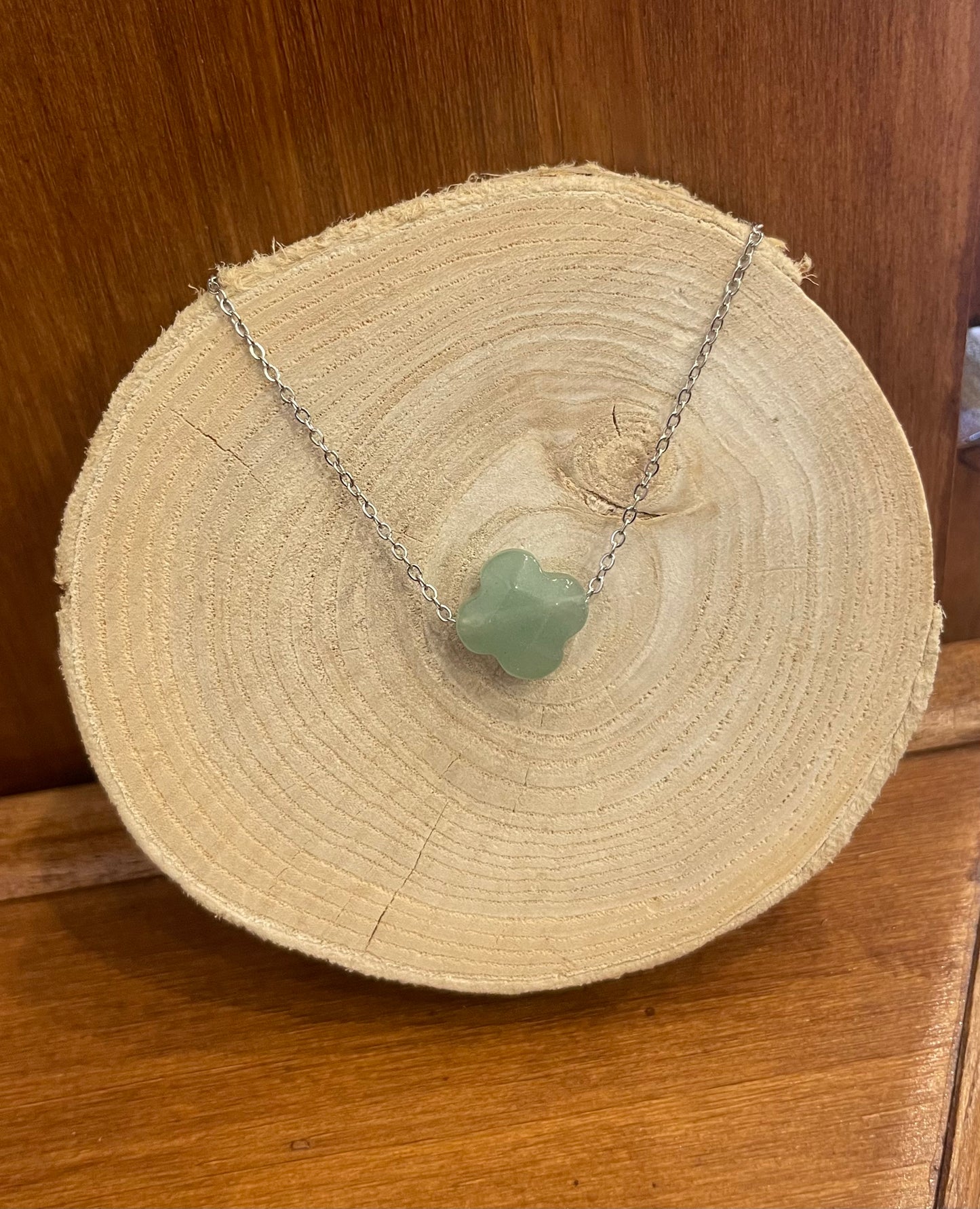 COLLIER PIERRE ARGENTÉ