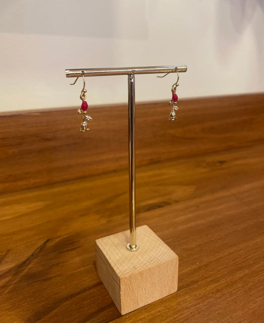 BOUCLE D’OREILLE ROSE